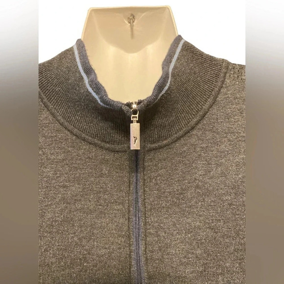 Tommy Bahama 1/4 Zip Sweater Vest Wooth Breathable Mesh Back - Picture 2 of 6